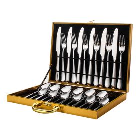 24 Piece Set High-End Tableware (Option: Primary Color)