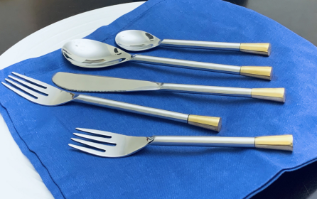 Vibhsa 20 Piece Flatware Set, Service for 4 (Color: Silver, size: Service for 4)