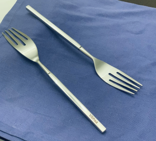 Vibhsa Stainless Steel Dinner Fork Set of 6 (Color: Silver, size: Service for 6)
