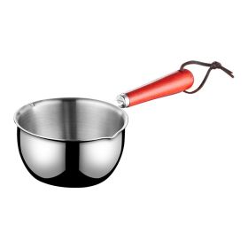 Stainless Steel Oil Splashing Pot Wooden Handle (Option: 150ML thick version1.0)