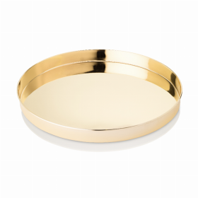 Round Gold Serving Tray By Viski (Color: gold)