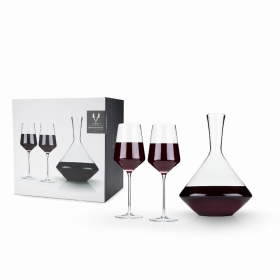 3-Piece Angled Crystal Bordeaux Set By Viski (Color: Clear)