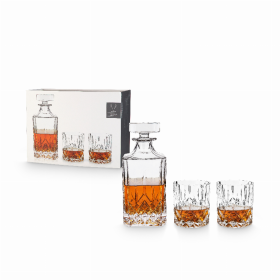 Admiral 3-Piece Decanter & Tumbler Set By Viski (Color: Clear)