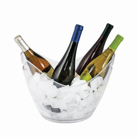 Chill 4 Bottle Modern Ice Bucket By True (Color: Clear)