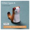 Cartoon Japanese Style Cute Animal Small Ceramic Ornaments Household Chopstick Holder