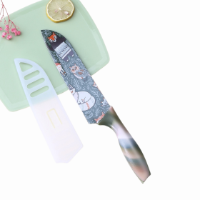 Stainless Steel Printing Chef Knife (Option: Forest Green)