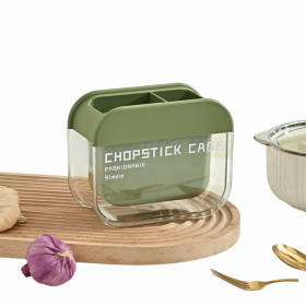 High Aesthetic Chopsticks Drain Storage Rack (Option: Army Green)