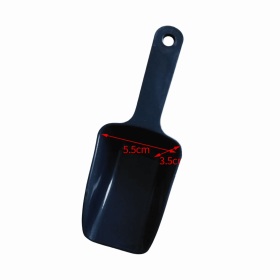 Plastic Ice Block Shovel Flour Food Candy Scoop Coffee Beans Bar Ice Scraper Corn Grain Spoon Kitchen Storage Buffet Gadgets (Color: Black)