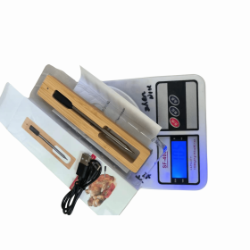 Wireless Bluetooth Barbecue Kitchen Food Thermometer (Option: Bamboo Single Needle)