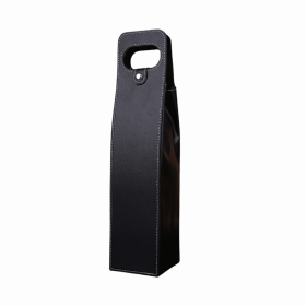 Red Wine Gift Box Leather Bck Of Two Bottles Portable (Option: 1pc-Black)