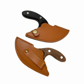 Multi Functional Handle Meat Small Curved Knife Outdoor Portable Ring (Option: Walnut)