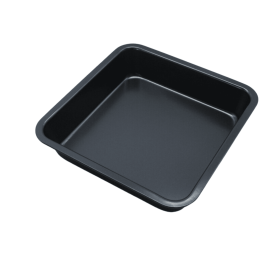 DIY Square Baking Pan Non-stick Cake Mold 8 Inch High Square Pan Square Cake Mold (Color: Black)