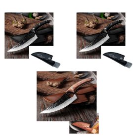 Special Slaughter Cutting Meat Boning Pigs Butcher (Option: Sheath-Black Brown-Set B)