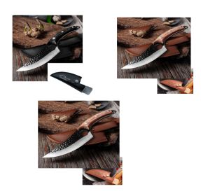 Special Slaughter Cutting Meat Boning Pigs Butcher (Option: Sheath-Black Black-Set A)