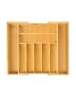 Expandable Bamboo Kitchen Utensil Drawer Organizer