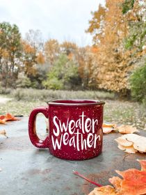 Sweater Weather Campfire Mug (Primary color: Red)