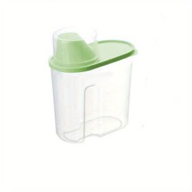 Airtight Cereal Container 1.9L - Food Keeper with Lid (Color: green)