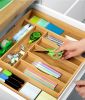 Expandable Bamboo Kitchen Utensil Drawer Organizer